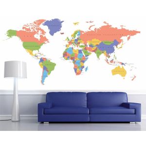 World Map With Oval Borders