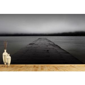 Pier In Black And White