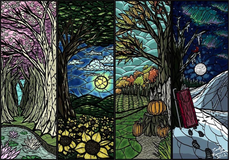 Four Seasons - Mural wallpaper