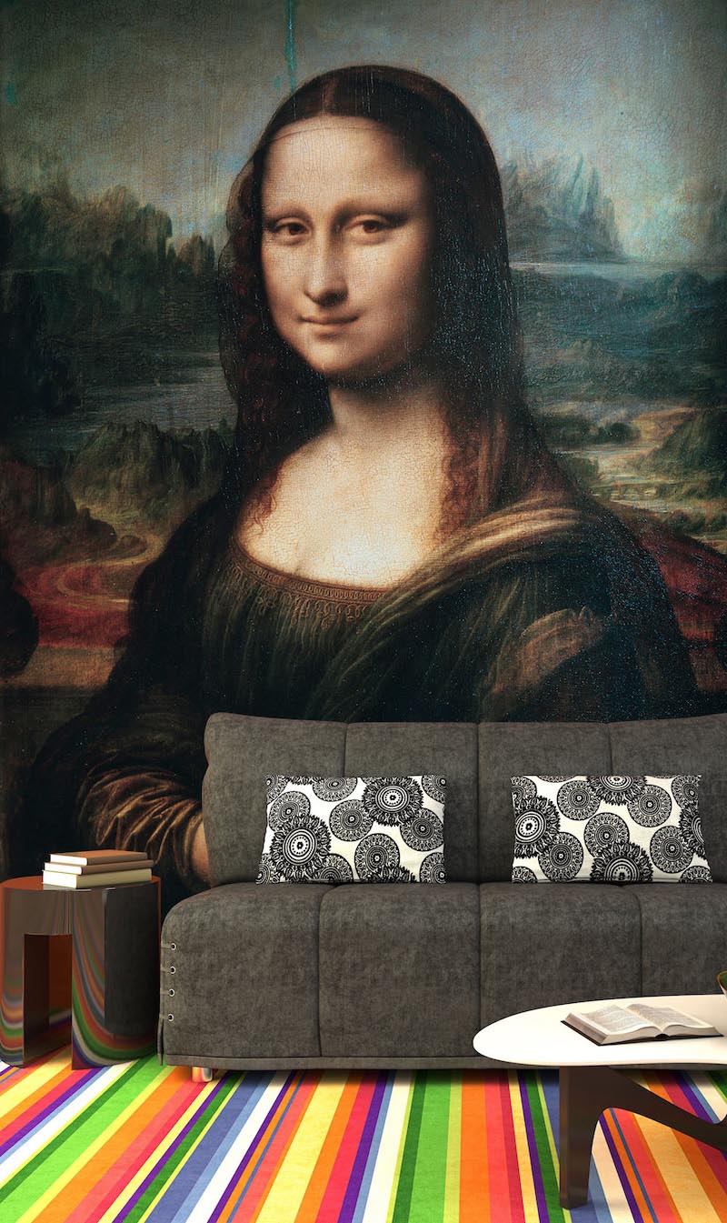Mona Lisa - Mural wallpaper applied