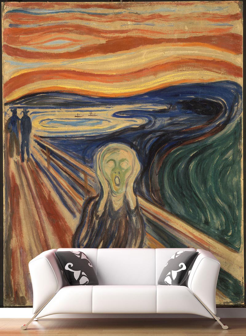 The Scream - Photo wallpaper decor applied