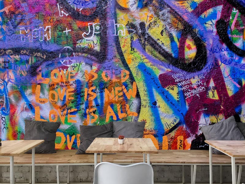 Love is you - 3D wallpaper for wall applied