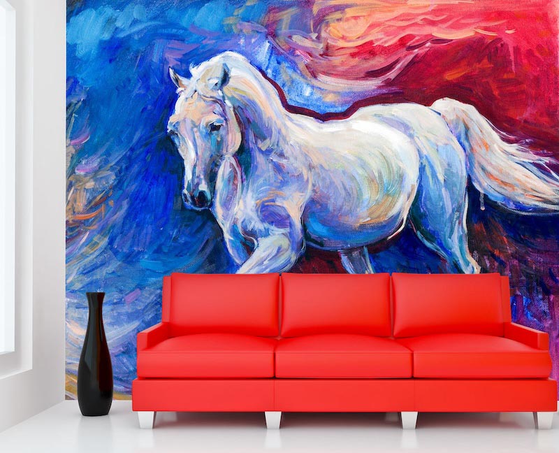 Here is the art - Photo wallpaper decor applied