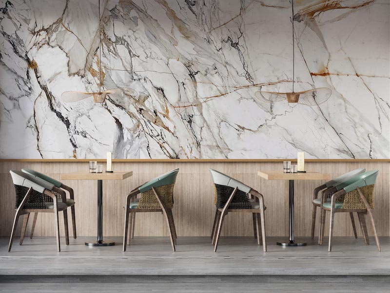 Marble Veins Abstract Art Wallpaper Mural - Classic Marble with a Twist Application