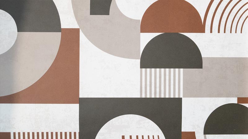 Terra Forms Abstract Art Wallpaper Mural - Earthy Organic Shapes for Walls