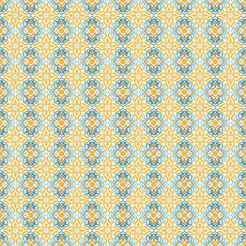 Turquoise and orange - Photo wallpaper decor