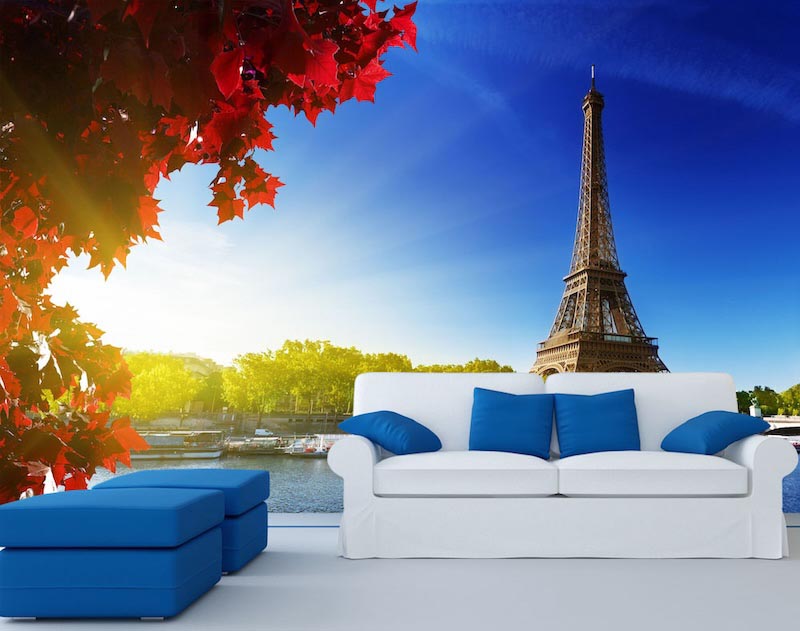 Look at Eiffele - Mural wallpaper applied