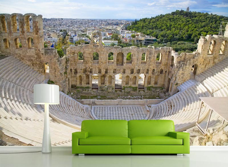 Herodes Atticus Theater Athens - Mural wallpaper applied