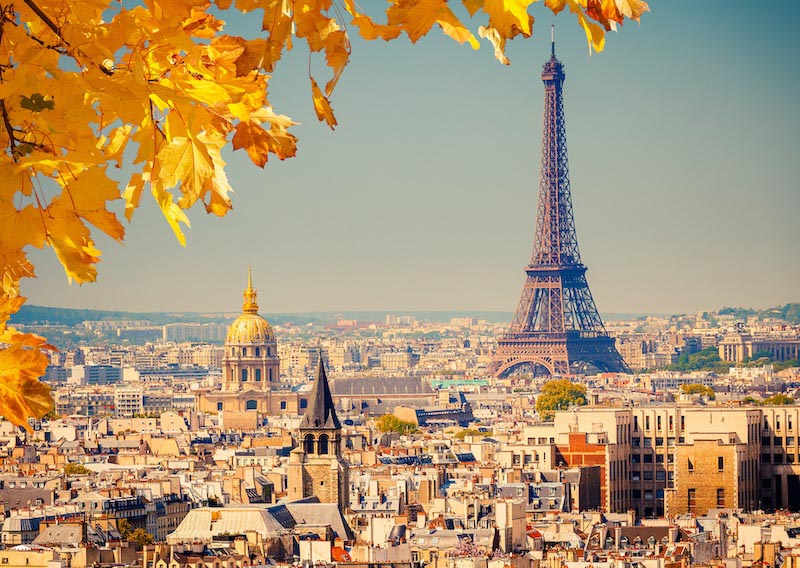 Autumn in Paris - 3D wallpaper decoration