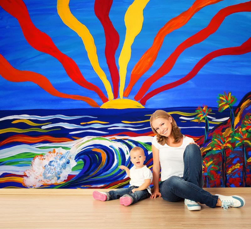 Colors of the sun. - Photo wallpaper decor applied