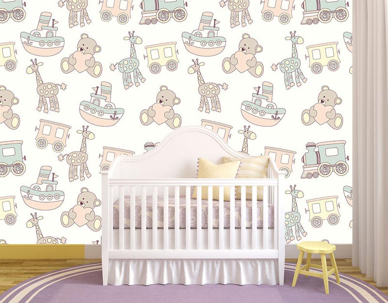 Welcome Baby - 3D wallpaper for wall applied