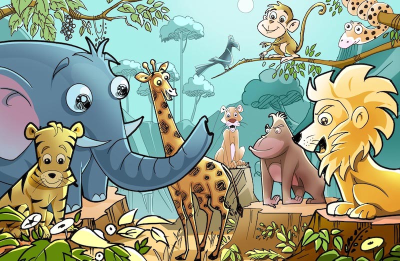 Nursery Animals - Photo wallpaper decor