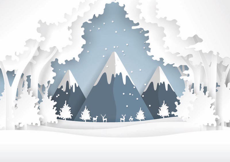 Snow tale - Mural wallpaper