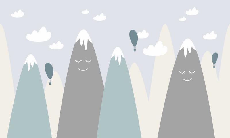 Kids hill - 3D wallpaper for wall