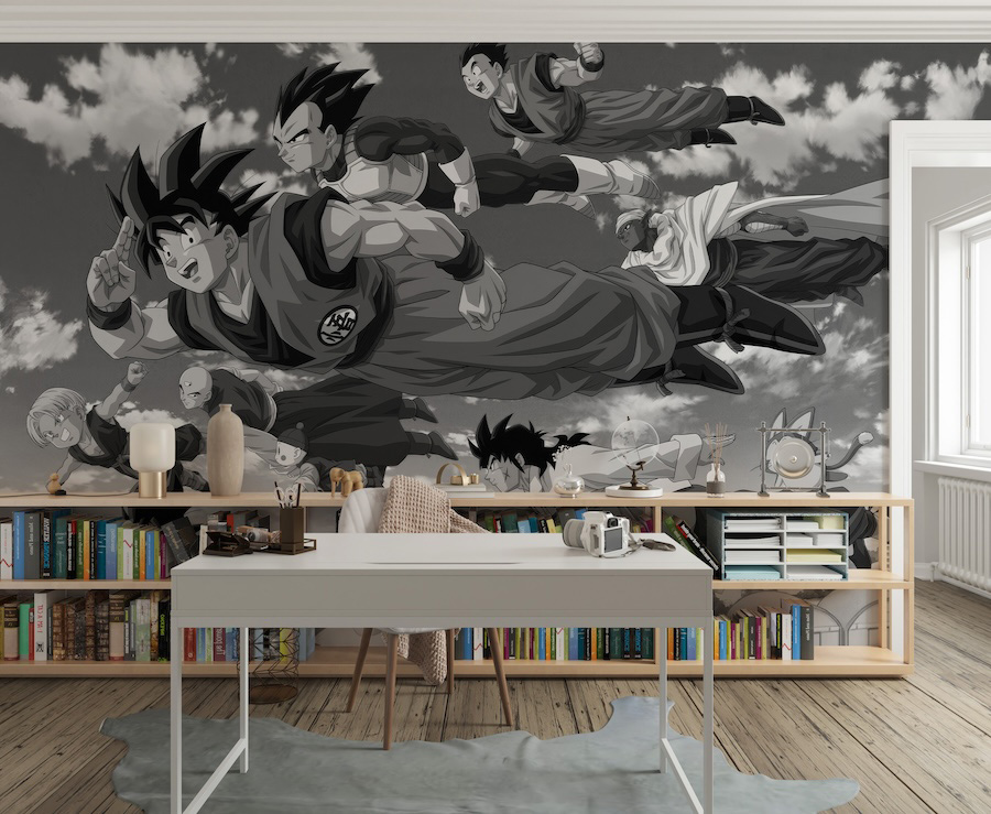 Dragon Ball Z Wallpaper Mural Applied