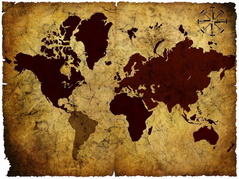 World compass - 3D wallpaper decoration