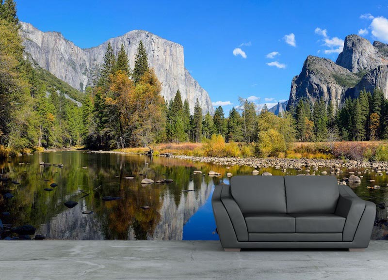 Calm waters - 3D wallpaper decoration applied