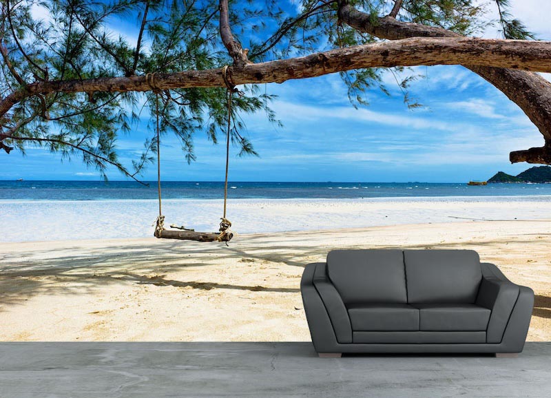 Swing - Mural wallpaper applied