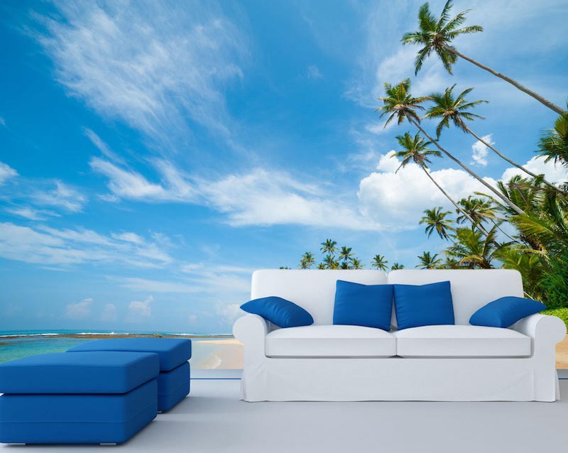 Dream holidays - 3D wallpaper for wall applied