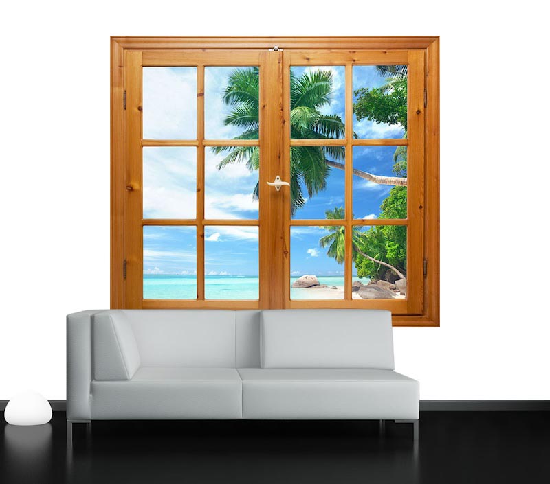 My house is right on the sea - 3D wallpaper decoration applied