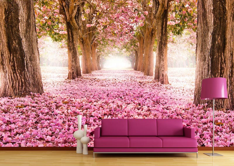 Cherry - Mural wallpaper applied