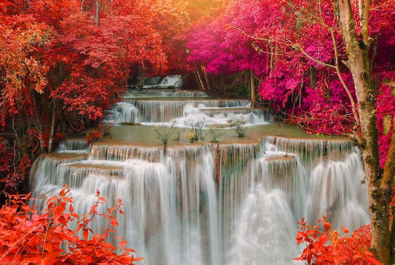 Kanchanaburi waterfall - 3D wallpaper decoration
