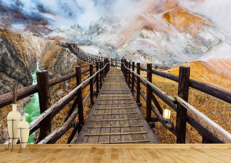 Magnificent Bridge - Mural wallpaper applied