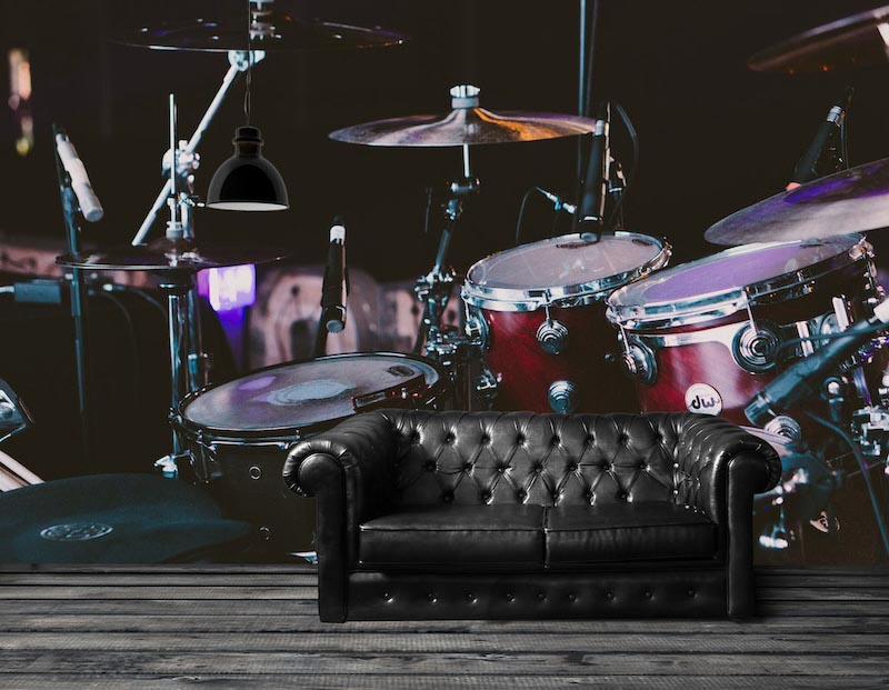 Drum - 3D wallpaper for wall applied