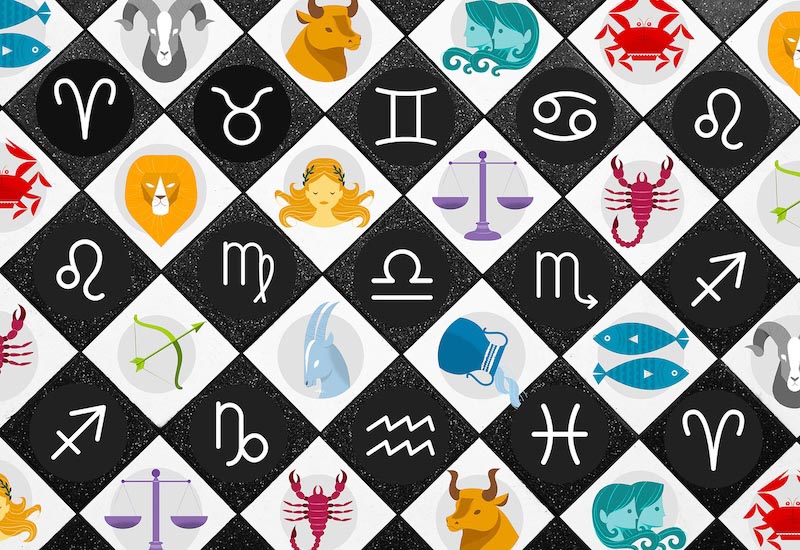 Merge Mystical Realms: Zodiac Signs and Celestial Drawings Wallpaper Mural
