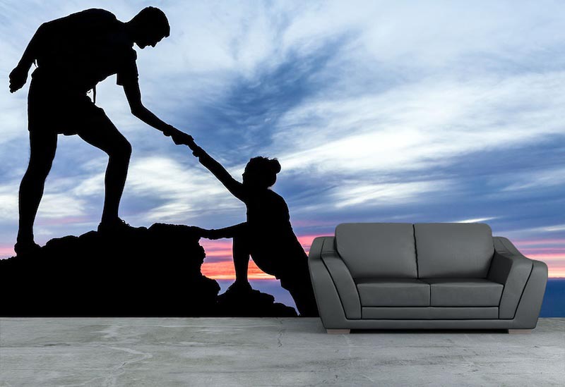 Solidarity - 3D wallpaper decoration applied