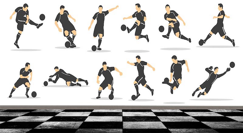 How to play soccer - 3D wallpaper for wall applied