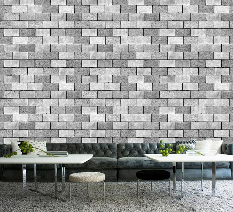 Brick wall - Photo wallpaper decor applied