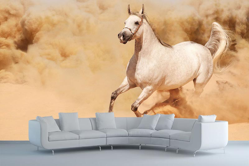 Run away with four - 3D wallpaper decoration applied